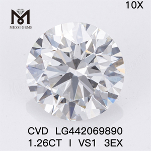 1.26CT I VS1 3EX lab grown diamond 1.25 carat lab grown diamond wholesale price