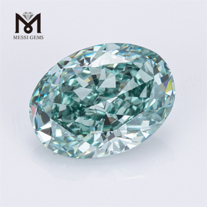 3.34CT OV FANCY INTENSE GREYISH GREEN VVS2 EX VG lab grown diamond CVD LG570335095