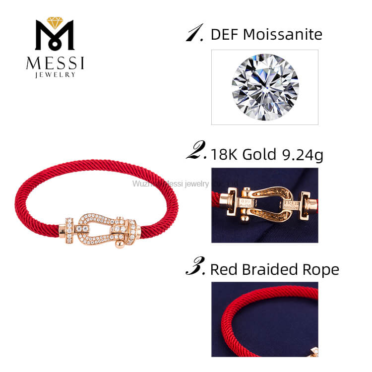 Moissanite Bracelet rose gold Women Jewelry Gift Chain Party Unisex Oem Fashionable Bracelet
