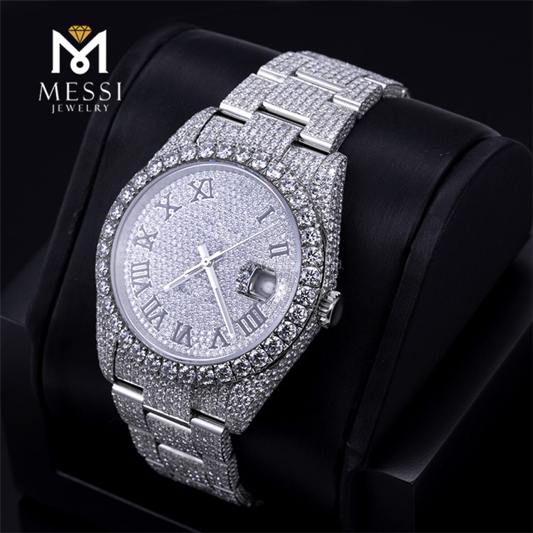 men\'s automatic mechanical moissanite watch fashion business