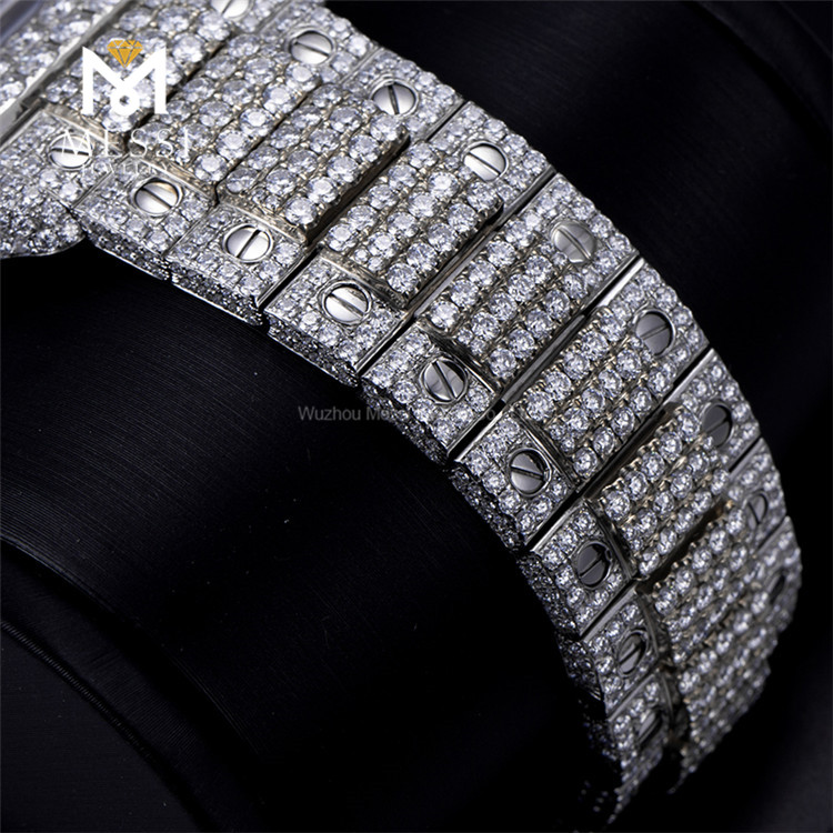 Casual business fashion minimalist trendy double-sided skeleton waterproof Swiss style moissanite watch