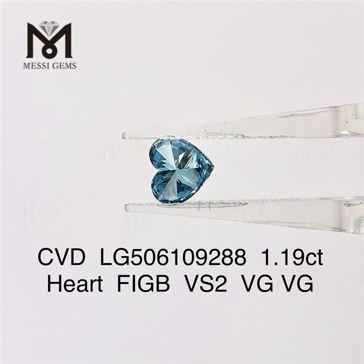 1.19ct loose lab diamonds Blue Heart Cut diamond VS2