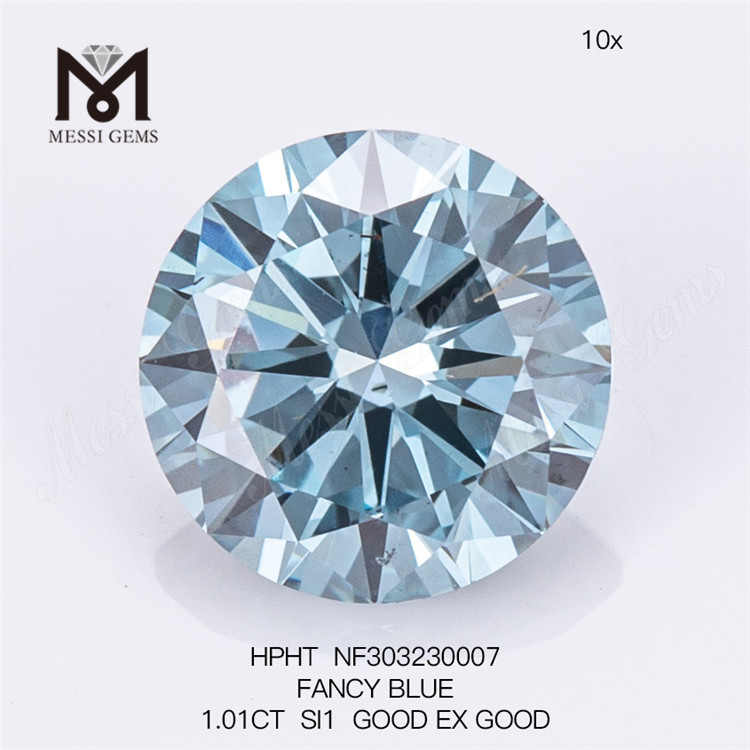 1.01CT FANCY BLUE SI1 GOOD EX GOOD wholesale price lab diamond HPHT NF303230007 