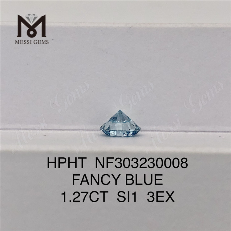 1.27ct si1 3ex fancy blue lab grown colored diamonds hpht NF303230008