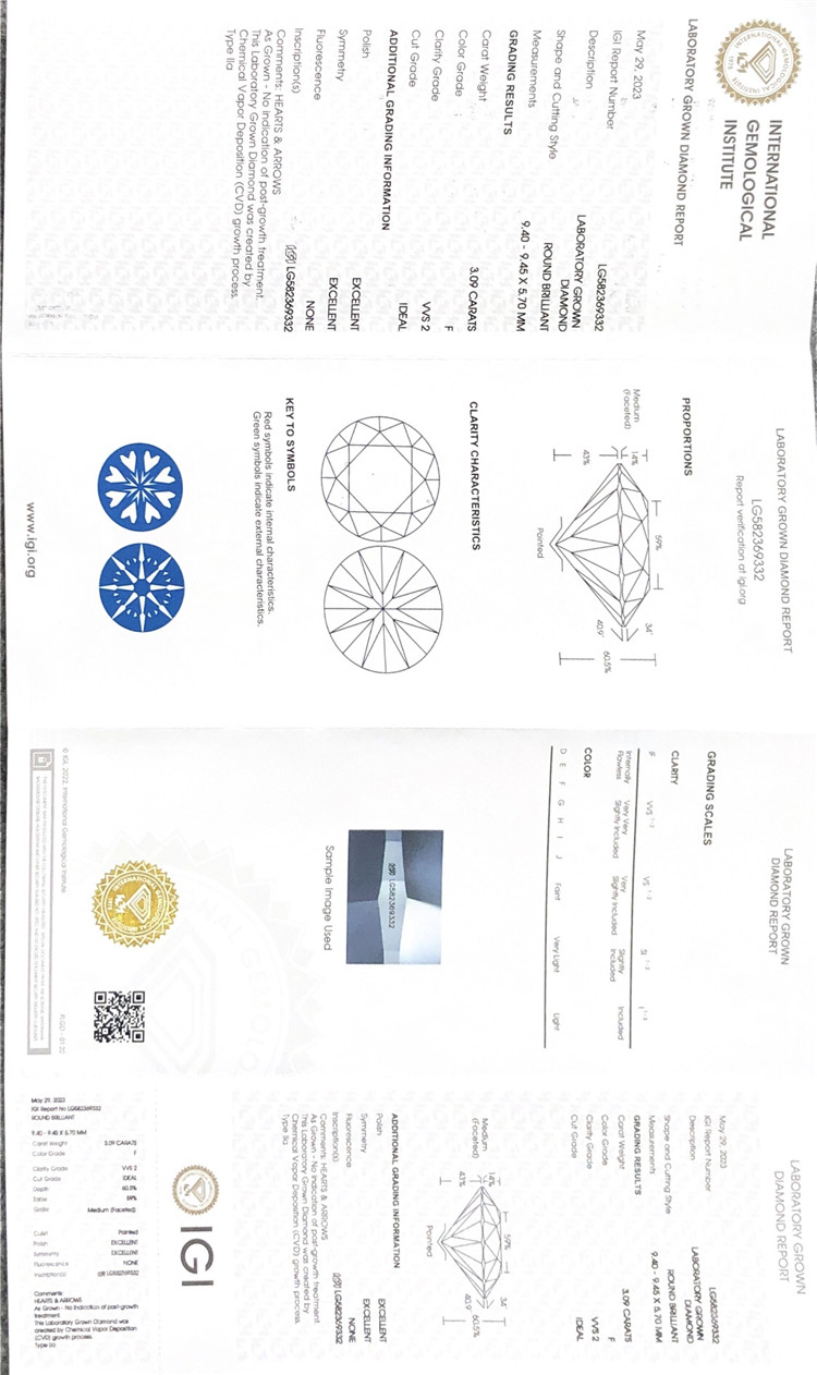 3ct cvd diamond certificate