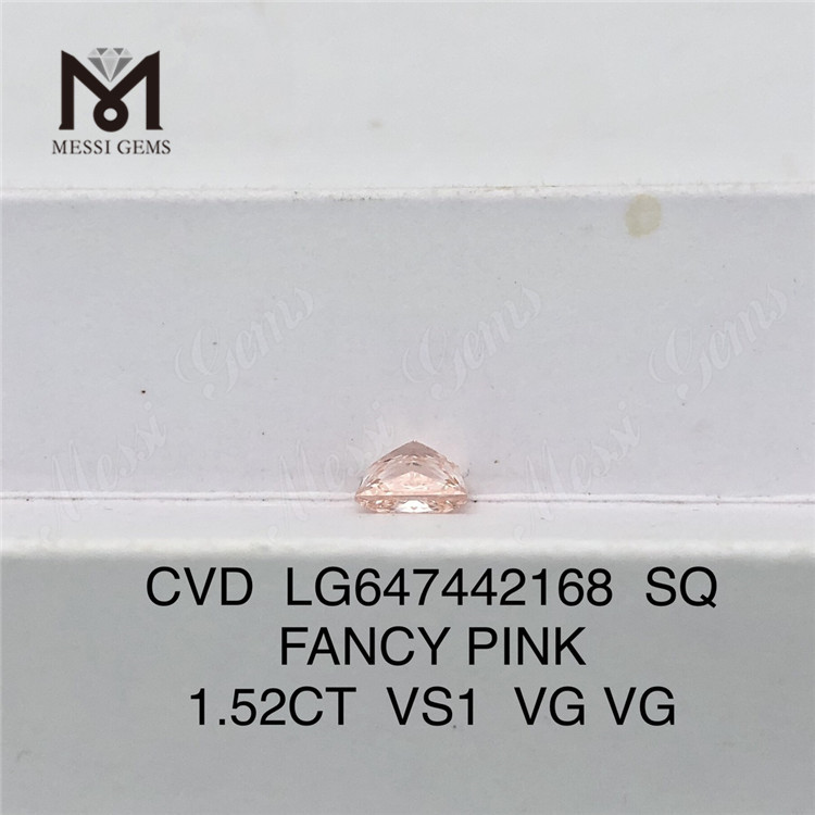 1.52CT SQ FANCY PINK VS1 CVD Loose Grown Diamond LG647442168 