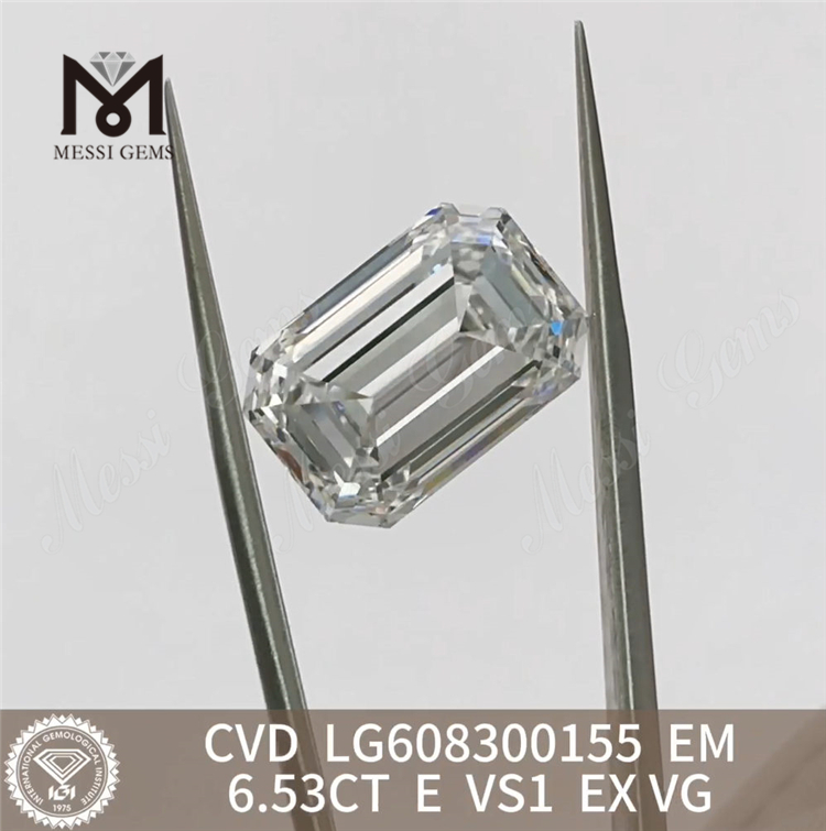 6.53CT E VS1 Emerald man made lab diamonds IGI Certified Brilliance丨Messigems CVD LG608300155