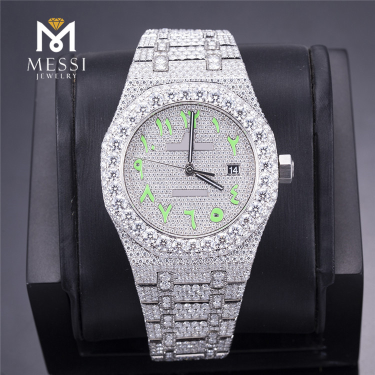 cheap moissanite iced out watch