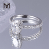 18k white gold IGI lab grown diamond oval wedding rings fashion