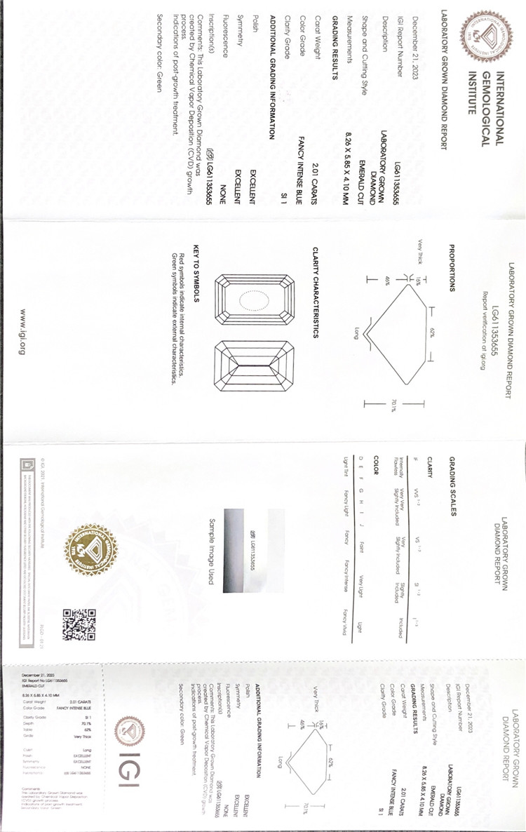 2.01ct blau locker erwachsener Diamant Großhandel