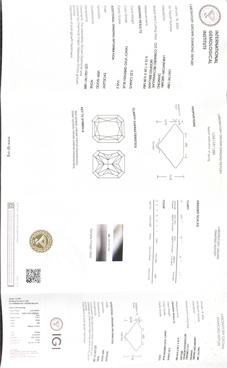 3.22ct Ret excultus Diamonds