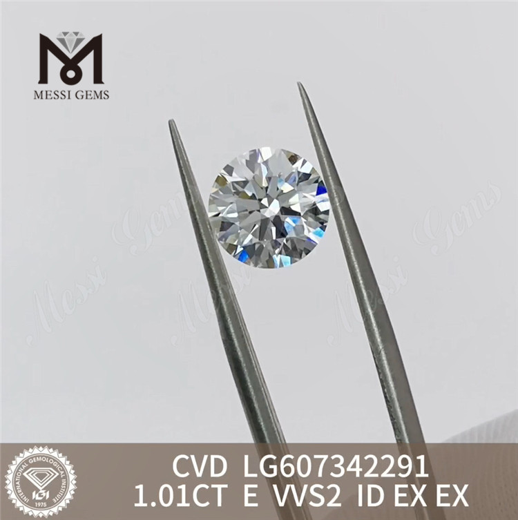 1.01CT E VVS2 CVD lab grown diamond for Custom Jewelry丨Messigems LG607342291 