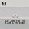3.05CT G VS1 HS CVD lab made diamonds wholesale LG633451231丨Messigems 