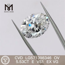 5.53CT OV E VS1 EX VG CVD LAB Cultured Diamonds LG571398346 