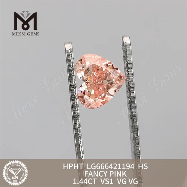 1.44CT VS1 FANCY HS pink lab created diamonds HPHT LG666421194