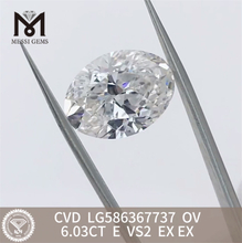 6.03CT E VS2 OV simulated diamonds CVD LG586367737 