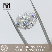 5.73CT OV E VS1 CVD Loose lab diamond LG587395072 