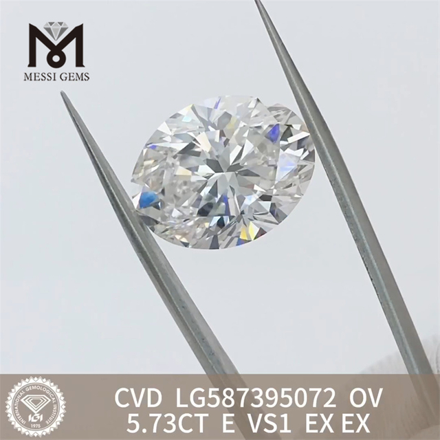5.73CT OV E VS1 CVD Loose lab diamond LG587395072 