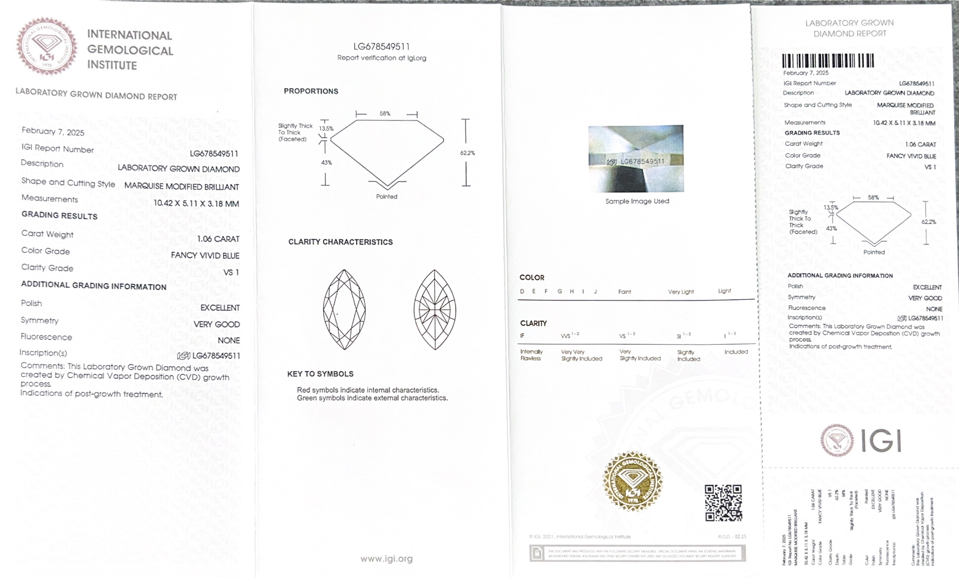 1 carat blue lab grown diamond cost igi