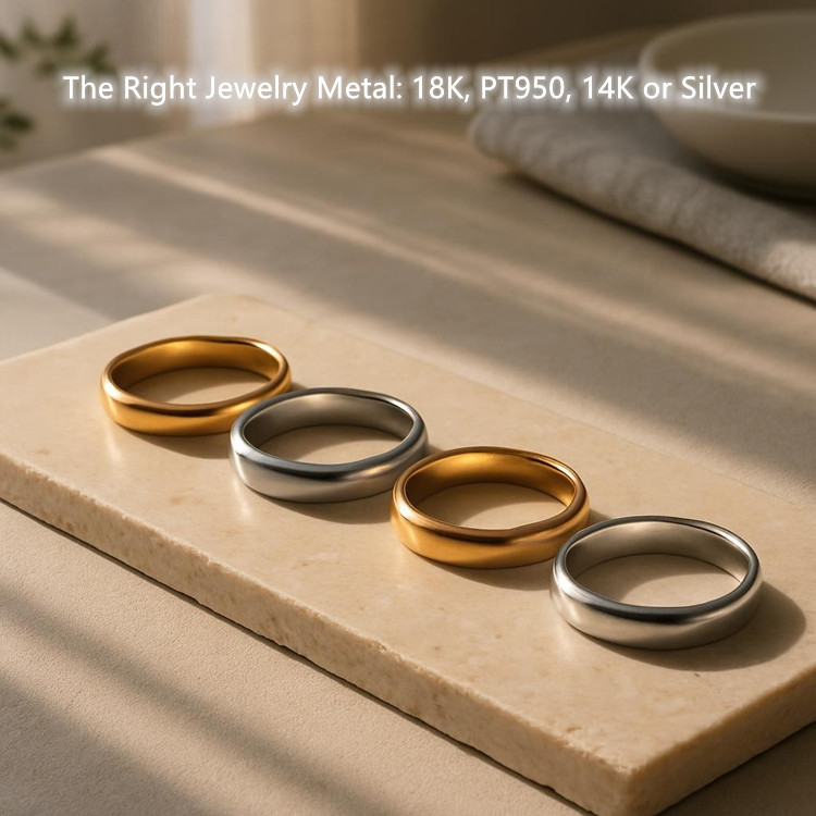 The Right Jewelry Metal: 18K, PT950, 14K or Silver