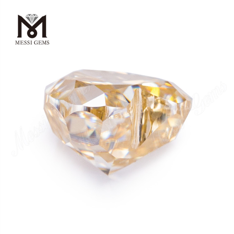 9*9mm Heart loose moisanite diamond M-Yellow moissanite stone manufacturer