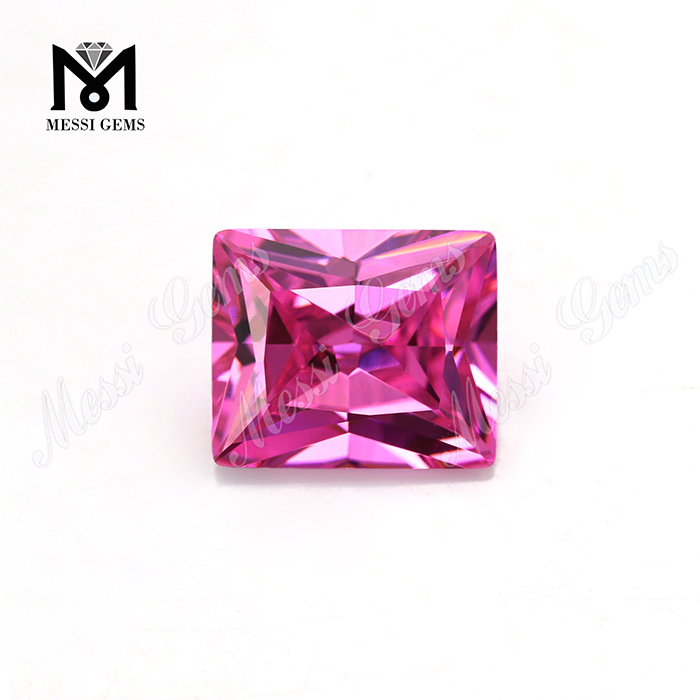 Factory Price Big Size 10*12mm Pink Cubic Zirconia Loose Stone 