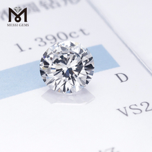 Factory price Round brilliant cut 1.39ct D VS2 3EX HPHT lab grown diamond
