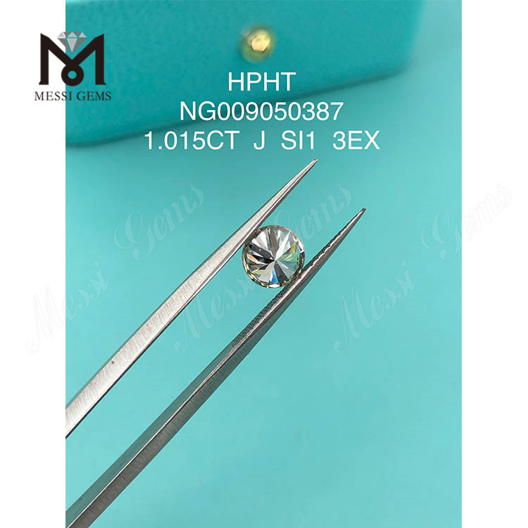 1.015CT J white Lab Grown Diamond stone round shape SI1