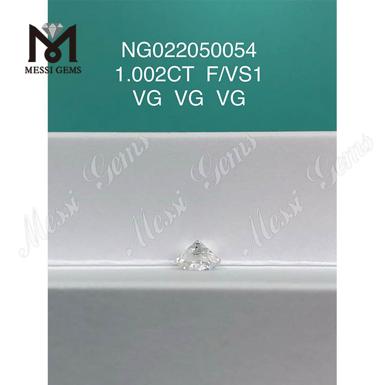 1.002ct round F Loose Gemstone Synthetic Diamond VS1