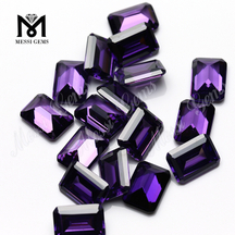 13*18 amethyst loose gems cubic zirconia emerald cut