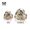 Wholesale Moissanite Jewelry Heart Yellow 5-6.5mm Loose Moissanite