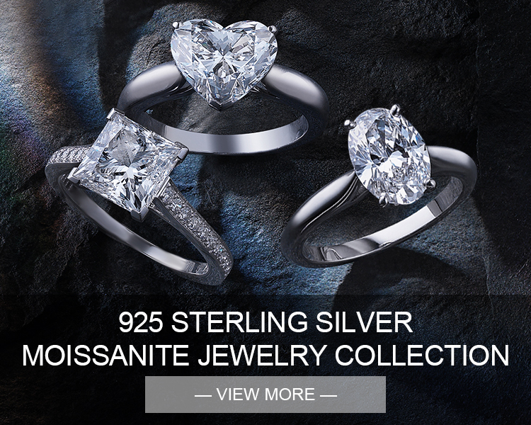 Silver Jewelry, moissanite jewelry, silver diamond jewelry - Messi