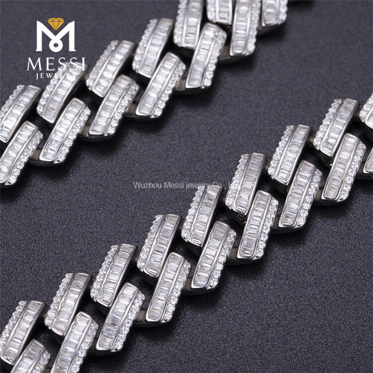 Customized Hip-hop Jewelry Men's Cuban Link Chain with Cubic Zircon
