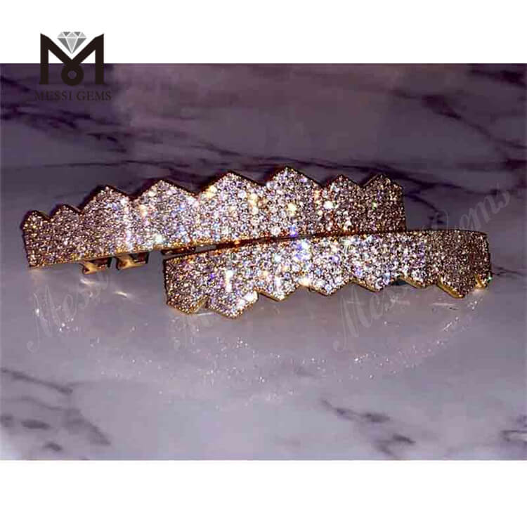 18k gold teeth grillz Moissanite diamond teeth grillz