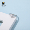 1 quilat def moissanite ouro banhado 925 anel de prata esterlina para mulheres