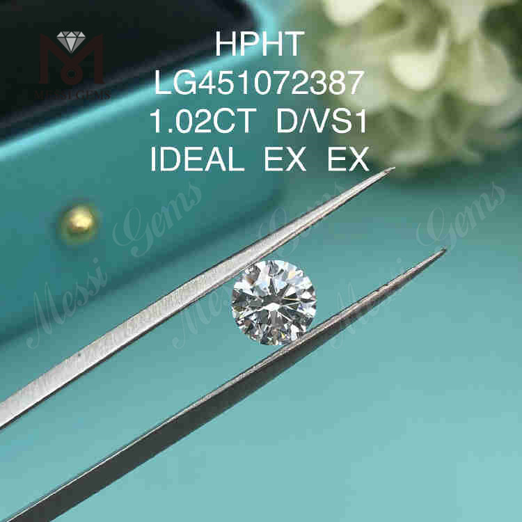 1.02ct D/VS1 RD lab grown diamond IDEAL