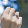 4 carat 18k real gold wedding rings moissanite gold ring for women