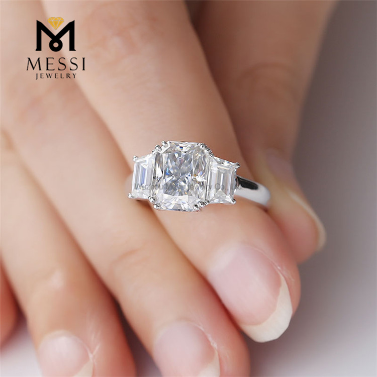 3carat 14k/18k wedding rings moissanite gold ring for women
