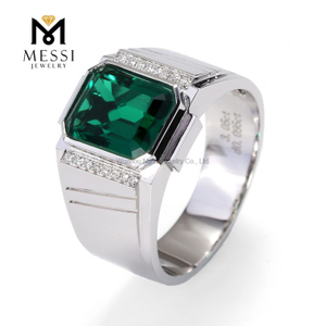 18k emerald rings men jewelry gift white gold 14K 18K party men wearing marry rings
