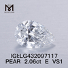 2.06 carat E/VS1 pear shaped lab grown diamonds FAIR VG