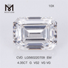 4.35ct G vs2 VG VGエメラルドカットラボダイヤモンドCVD販売