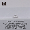 3.60CT CVD SQ E VS1 VG VG lab diamond store Factory Price