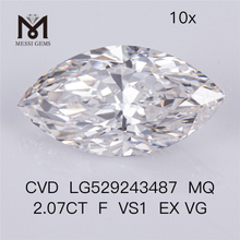 2.07CT F VS1 EX CVD lab grown marquise diamond IGI Certificate