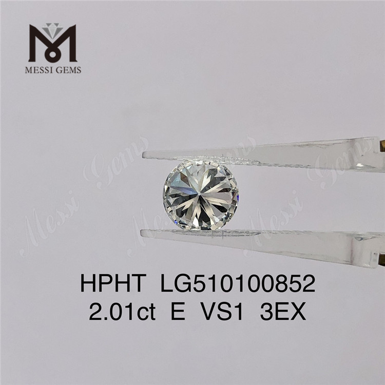 2.01CT E VVS HPHT diamonds RD Cut lab diamonds factory price