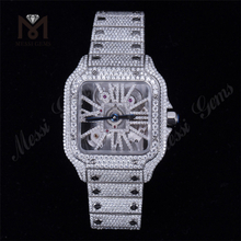 Custom Design Men Woman Luxury Hand Set Iced Out Diamond Moissanite Watch 