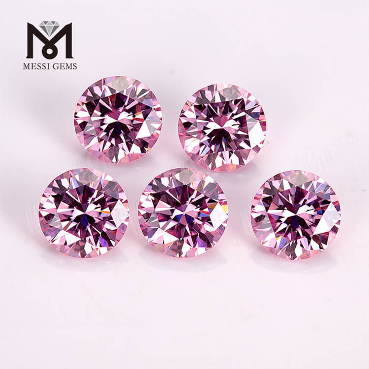 GRA -Zertifikat Top -Qualität 1Carat Großhandelspreis Pink Moisonite runde Form Edelstein für Schmuck