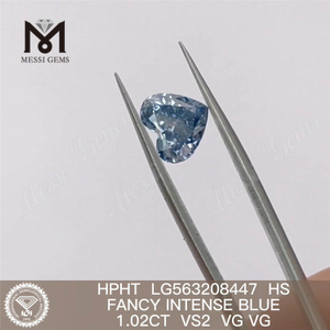 1.02CT HS FANCY INTENSE BLUE VS2 VG VG lab grown diamond HPHT LG563208447