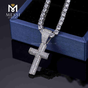 classic hip hop pendant brass/copper /silver cross necklace for father