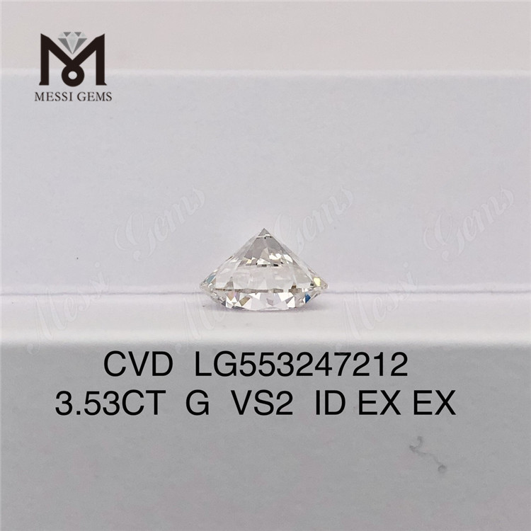 3.53CT G VS2 ID EX EX lab grown diamond Round Cut loose synthetic diamonds IGI