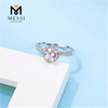 925 sterling silver moissanite stone ring with white gold plating ring for wedding engagement